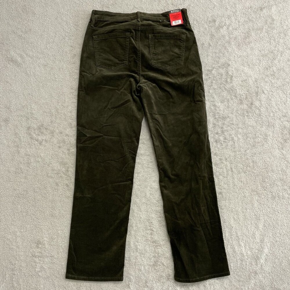 Buffalo David Bitton Women's 8/29 Straight Leg Stretch Corduroy Green M0859 - Picture 5 of 12